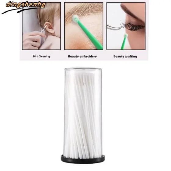 Microswabs Descartáveis Do Aplicador Da Escova De 100 Pces Para Ferramentas Remoção Extensão Dos Cílios , Mini Escovas C