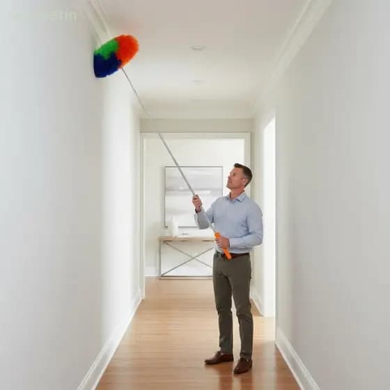 < withbetin > Escova De Limpeza De Ventilador De Teto Espanador De Microfibra Extensível Para Remoção De Poeira Ferramen