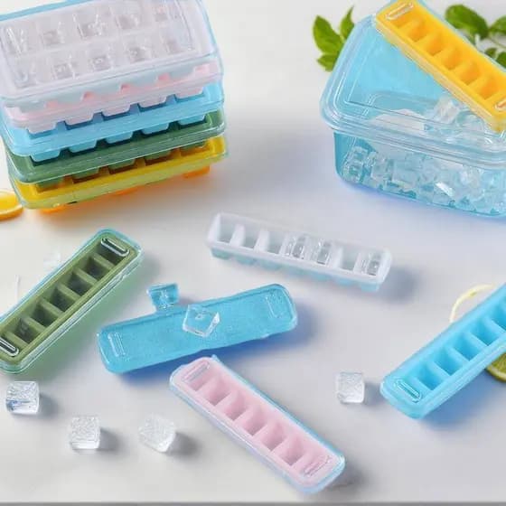 < withbetin > 2 Pçs Menina Brinquedo Nova Casa De Bonecas Em Miniatura Comida Colher De Gelo Com Cubo Caixa De Armazenam