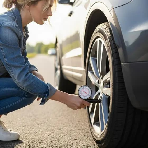 (miqin31) Medidor De Pressão De Ar De Pneu De Roda Testador Portátil Mini Motor Automotivo Carro Tru Bicicleta Estilo De