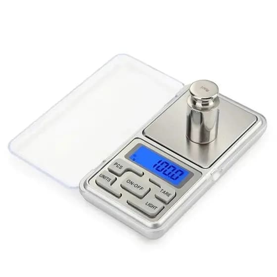 Balança Digital De Bolso Alta Precisão Portátil 0,01g Até 500g Digital LCD Bandeja Cozinha