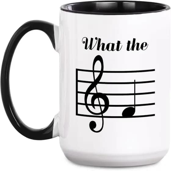 Presentes Engraçados para Músicos e Maestros de Orquestra, Caneca de Café com Notas Musicais, Presentes Divertidos de An