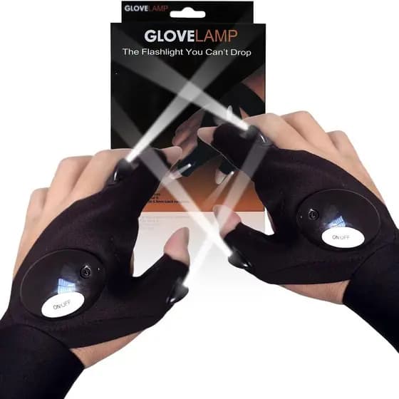 Luvas com Lanterna LED, Presentes de Natal e Aniversário para Homens, Namorados e Maridos, Gadget Incrível com Luzes nos
