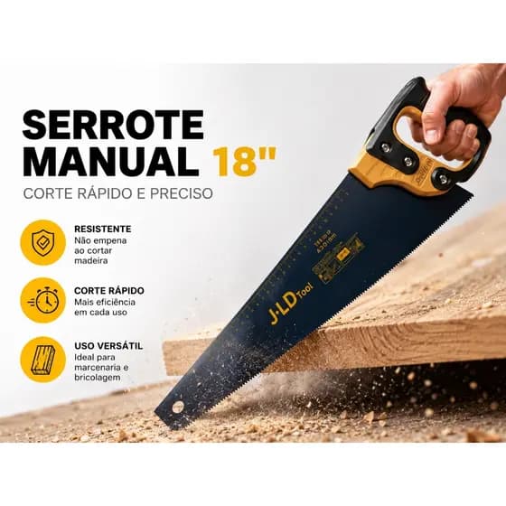 Serrote Multiuso Profissional 450MM/18" Polegadas Para Madeira Gesso e DIY
