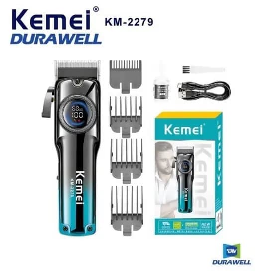 Maquina de Cortar Cabelo Recarregável Profissional Kemei KM-2279 Bivolt