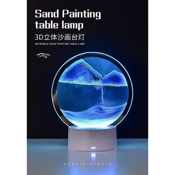 Criativo Glitter pintura ornamentos ampulheta Desktop sala de estar decorações para casa 3d três-Dimens