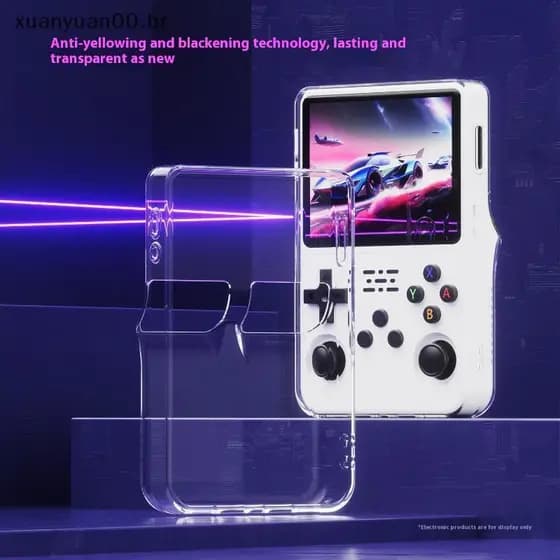 XUANY Transparente TPU Soft Capa Protetora Caso Para Console De Jogos Portátil R36s