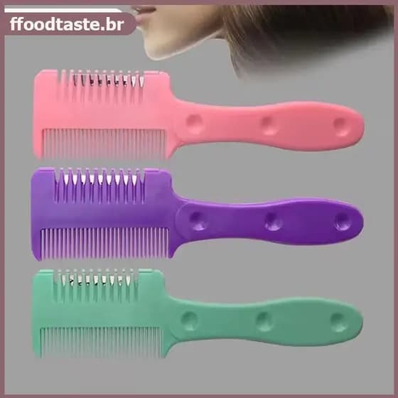 FFOOD 2 Em 1 Pente Aparador De Cabelo Com Navalha Alça Removível Ferramenta De Estilo Doméstico BR