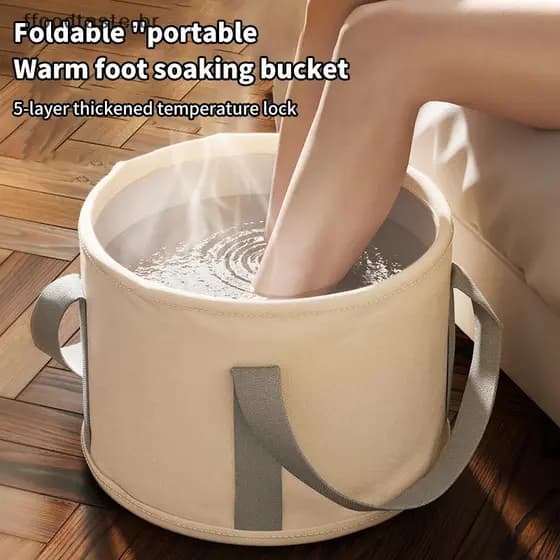 Bacia De Banho Portátil Dobrável Para Pés FFOOD Com Alças Viagens , Acampamento , Imersão Ao Ar Livre