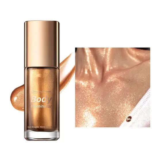 Iluminador Corporal 5 Cores, Brilho Subtil Suave, Hidratante, Longa Duração, Brilho de Verão para Rosto e Corpo (40ML, 0