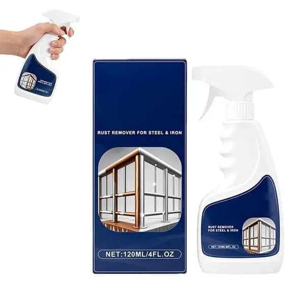 Spray Removedor de Ferrugem Iron Eraser, Poderoso Removedor de Ferrugem e Manchas de Ferro para Metal, Aço Inoxidável, C