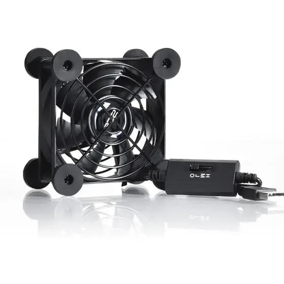 Ventilador USB Silencioso de 80mm, Ventilador Portátil de Resfriamento USB 5V para Painel Plano, Xbox, DVR, PlayStation,