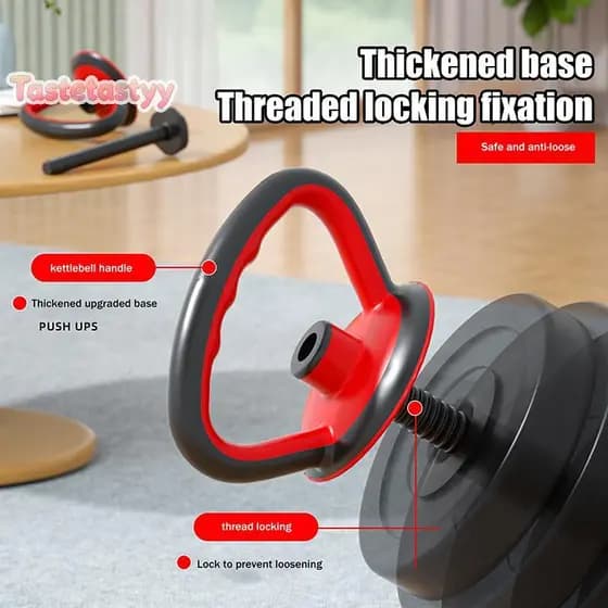 Alça De Kettlebell Ajustável Para Halteres , Placas De Peso , Bola De Balanço , Uso Doméstico E Fitness