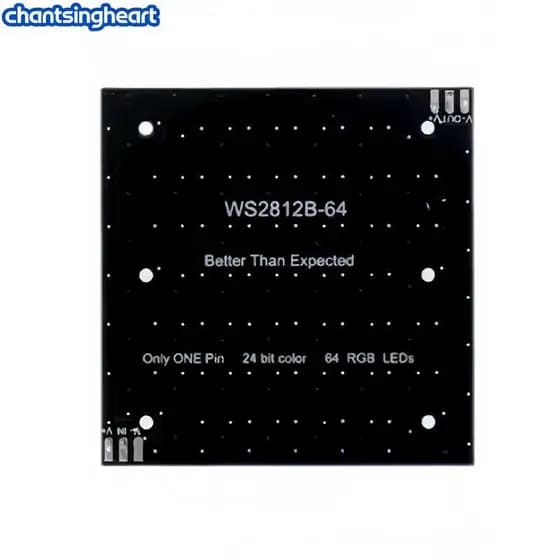 CHANT WS2812 Programável 64Bit LED Matrix RGB Painel Módulo De Luz Digital Para Decoração Interna E Displays