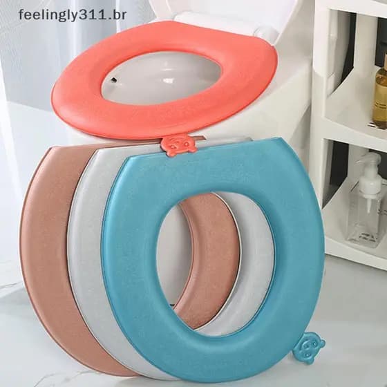 FEELI 1Pc EVA Capa De Assento De Vaso Sanitário À Prova D'água , Almofada Universal Espessada