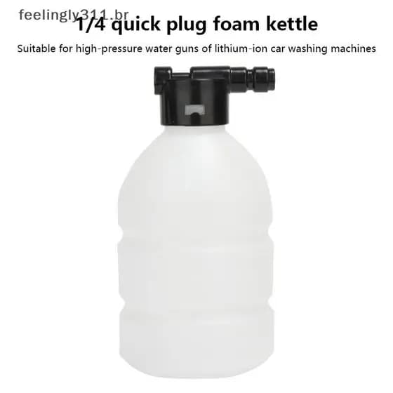 FEELI 300ml Lança De Espuma Ajustável Pote De Neve De 1/4 De Polegada Para Lavadora De Pressão Lavagem De Carro