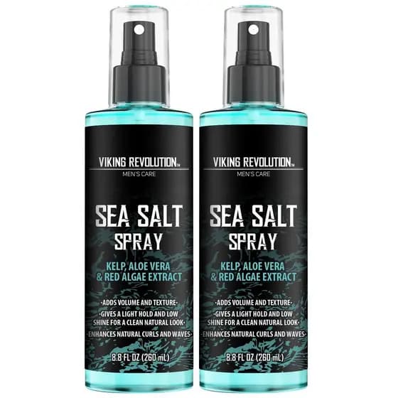 Spray de Sal Marinho Viking Revolution para Cabelo Masculino - Sprays Texturizantes para Cabelo com Extrato de Algas Mar