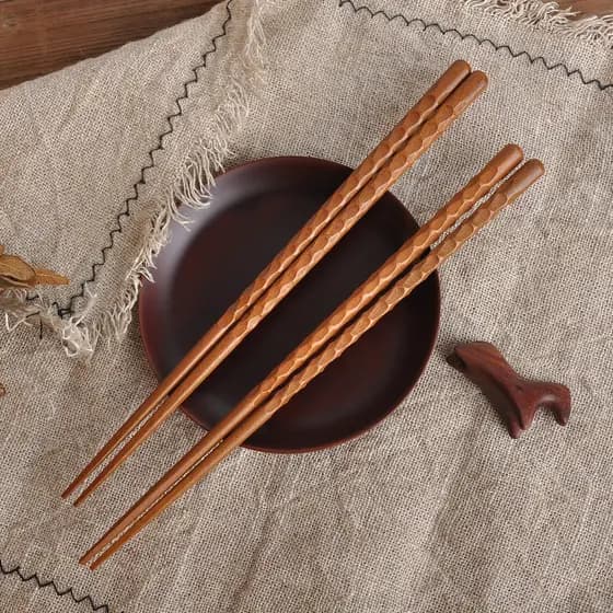 Hashis de madeira de pau-ferro japoneses, coreanos e indonésios, estilo coreano, com detalhes em casca de tartaruga, esc
