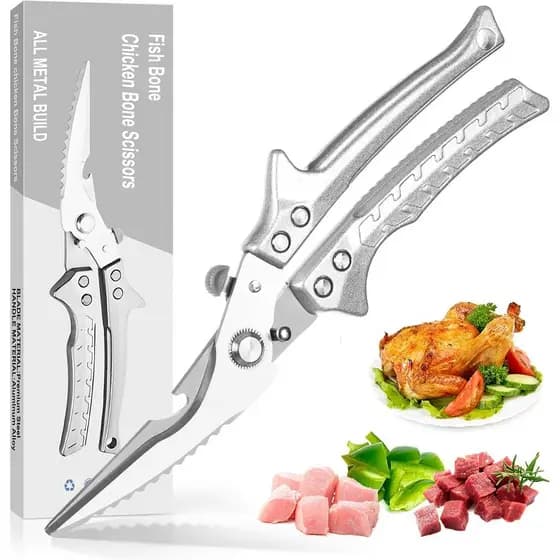 Tesoura de Cozinha para Alimentos, Tesoura para Aves Super Afiada, Tesoura de Cozinha de Alta Resistência, Tesoura Multi