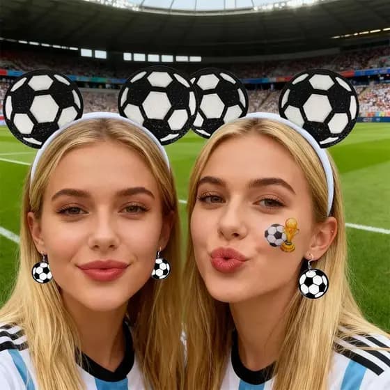 2026 Meijiamo Must-Have Early Buy Tema de futebol Cheerleading Tiara fofa
