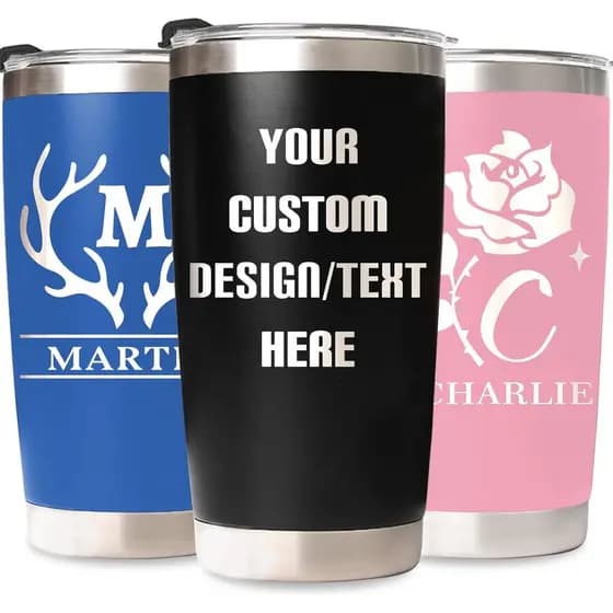 Copo Personalizado com Nomes Gravados, Copo de Café de 20 oz com Tampa e Canudo, Copos Térmicos de Aço Inoxidável Person