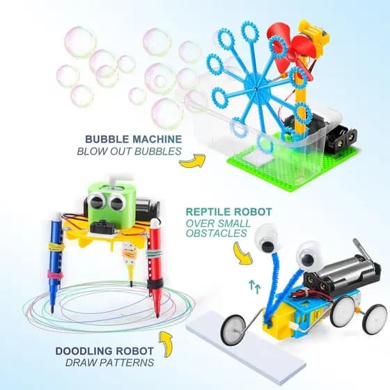 Kit de Robótica STEM - Brinquedos STEM para Idades de 8 a 13 Anos, Brinquedos de Robô para Meninos de 6, 7, 8, 9, 10 Ano