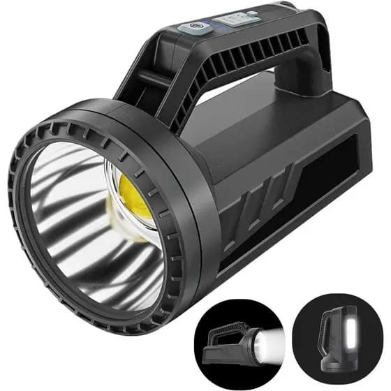 Lanterna LED Recarregável, Lanterna Portátil para Camping 4800mAh, 7 Modos de Luz e à Prova d'Água, Lanterna de Mão Supe