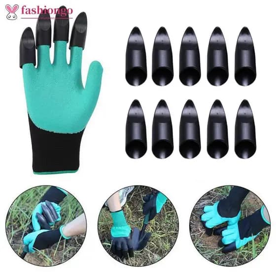 FASHIONGO 10 Pçs Luvas De Jardinagem Removível ABS Plástico Garra Protetoras Acessórios Para Escavação K5X5