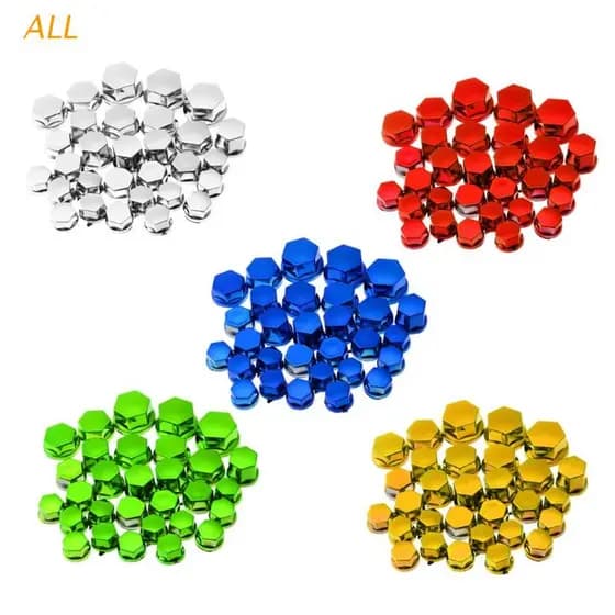 30 peças de tampas rosqueadas de tamanhos variados de 0,8 a 2/1,4 cm para parafusos e porcas de motocicleta.