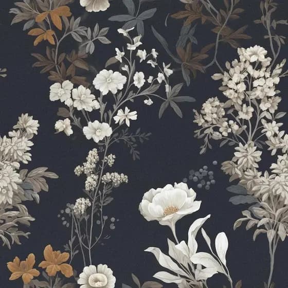 Papel de Parede Floral Autoadesivo Vintage, Papel de Contato Floral 16,1 polegadas x 118,1 polegadas, Papel de Parede Re