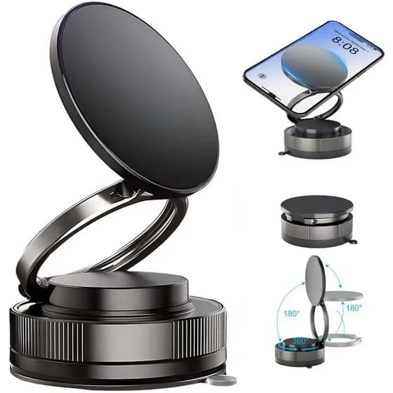 Suporte Celular Magnético Universal Articulado Rotação 360° Veicular Imã Forte para Carro