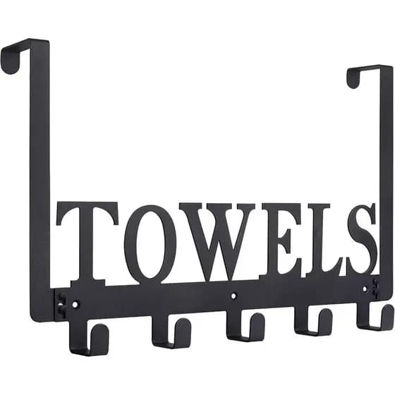 Ganchos de Porta Kuhome, Suporte de Toalhas para Banheiro, Suporte de Toalhas para Montagem na Porta, Ganchos de Toalhas