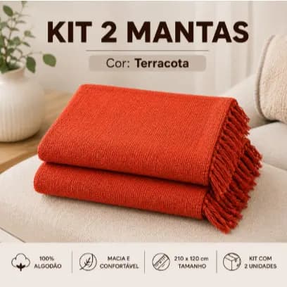 KiT/2 Manta Para Sofá E Cama Grande Decorativa Protetora 2.10x1.20 Luxo direto da fabrica barbada