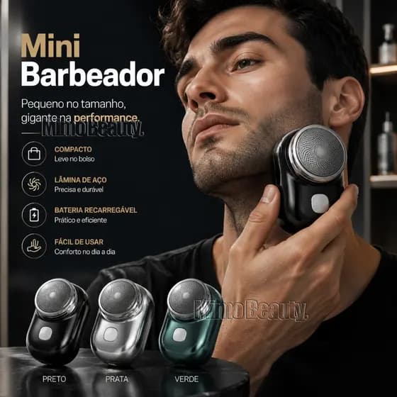 Mini Barbeador EléTrico PortáTil À Prova D'áGua TIPO-C Aparador De Barba De Bolso Promoção