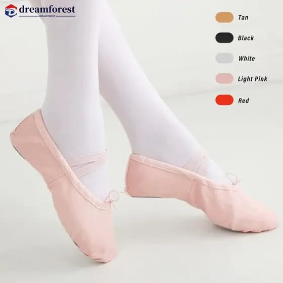 DREAMFOREST 1 Par Meninas Sapatos De Balé Lona Sola Macia Bailarina Ballet Dança Chinelos Crianças Prática Mulher G1X6