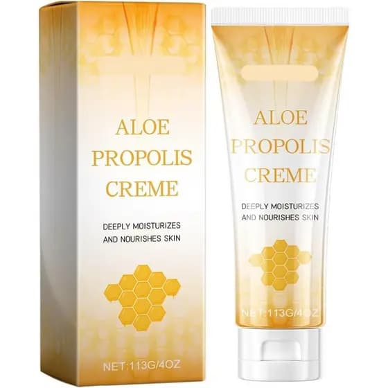Hidratante de Aloe Vera e Própolis - Creme Facial Hidratante com Mel para Nutrição Profunda, Hidratação e Clareamento da