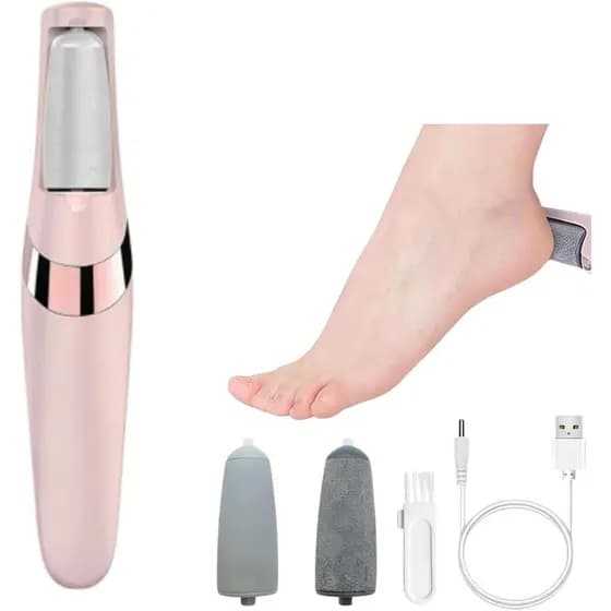 Removedor de Calos Silk 3 Pro com Duas Cabeças de Moagem – Removedor de Pele Dura Recarregável por USB para os Pés, Ferr
