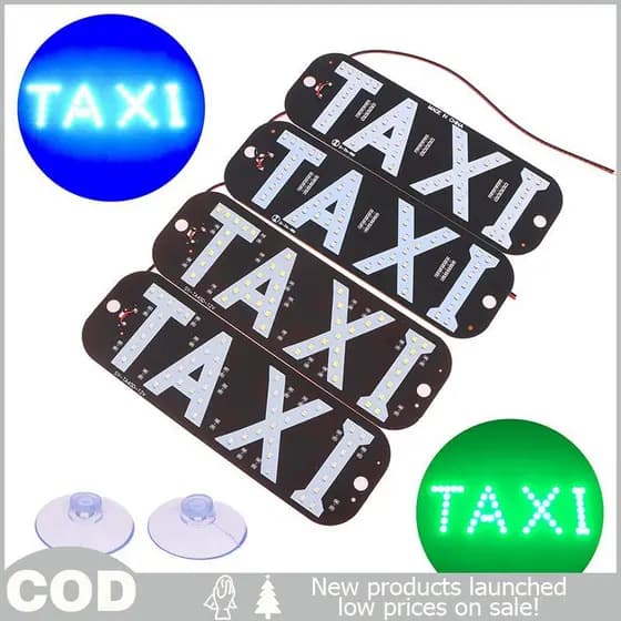 Acessórios Do Carro Táxi Pára-Brisas Vazio Placa De Licença Indicador Lâmpada Sinal Colorido LED Brisa Luz 12V