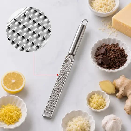 Ralador multifuncional de aço inoxidável para ralar gengibre em tiras, limão e queijo, chocolate