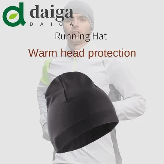 Boné Esportivo DAIGA Para Corrida No Inverno , Chapéus De De Cor Sólida Mais Quentes , Gorro Respirável Macio À Prova De