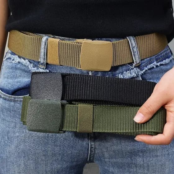 Cintos De Cintura De Nylon Para Atividades Ao Ar Livre – Faixa Tecida Em Lona Da Moda Com Fivela Automática Cinto Mascul