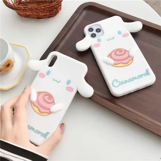 Cinnamoroll Dog Cartoon Capa De Silicone iphone 15 14 13 12 11 Pro MAX XS XR 6 6s 7 8 Mais Telefone Macia