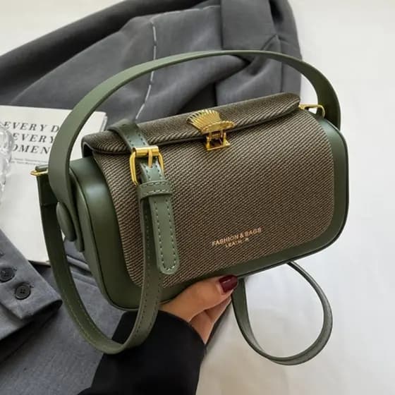 2025 Nova Moda Bolsa Transversal Multifuncional Versátil Bolsa de Ombro em Bloco de Cores
