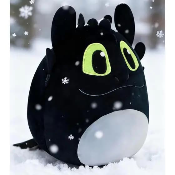 25cm Redondo Dragão Preto Brinquedo De Pelúcia PP Algodão Preenchido Macio Travesseiro Bonito Fofo Plushie Animal Boneca