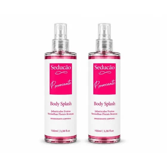 Body Splash Sedução Provocante 100ml Fragrância Frutada Floral Fixação Marcante Envio Imediato