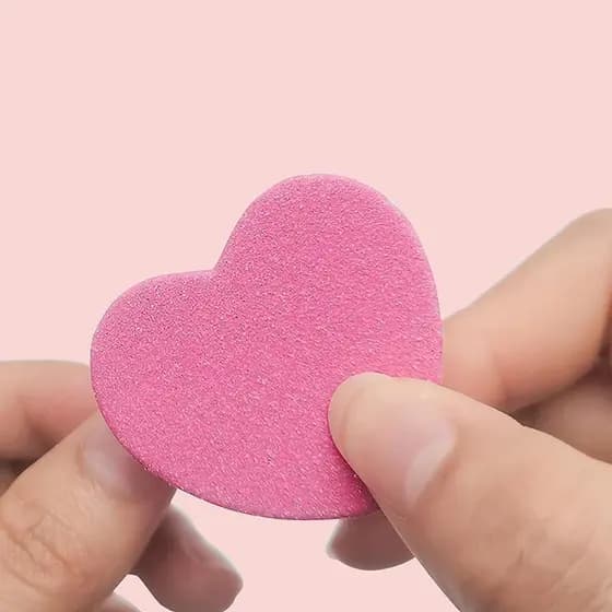 JTN 20/50 Pçs Forma De Coração Esponja Lixa De Unhas Dupla Face Buffer Polimento Lixar Pedicure Ferramenta Gel Polonês M