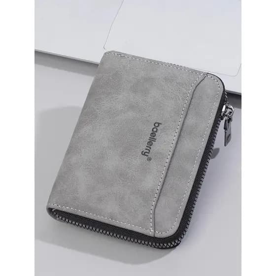 carteira masculina com ziper carteira masculina Carteira masculina 2026 novo estilo curto estudante carteira com zíper c