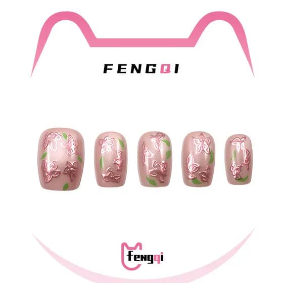 Manicure usando unhas artesanais Boutique 2026 olho de gato remendo de unhas curtas unhas falsas URJL