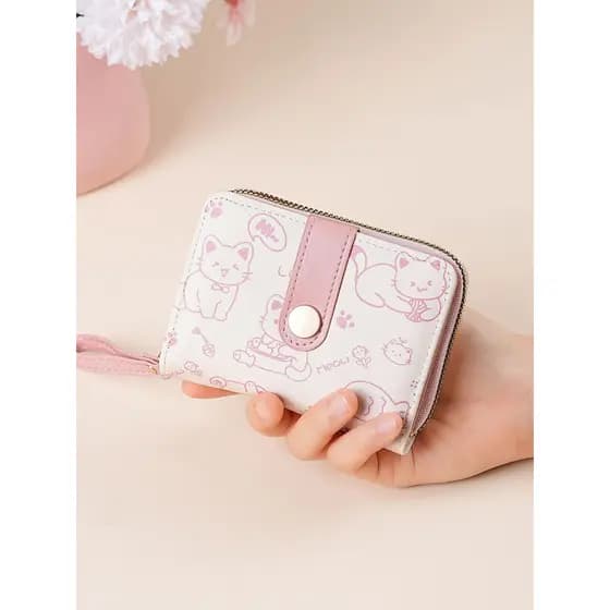 carteira feminina carteira femenina Japonês bonito gatinho carteira senhoras 2026 novo estilo grande capacidade carteira