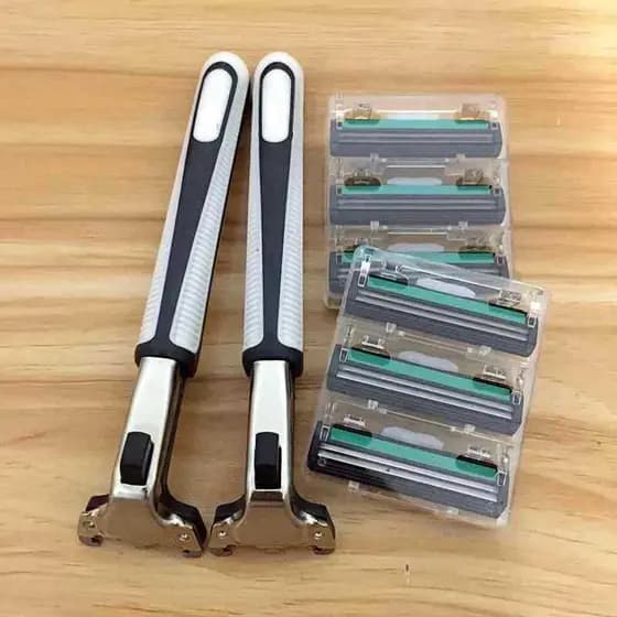 barbeador eletrico masculino Geely navalha Manual de dupla camada Universal lâmina titular lâmina antiquado navalha faca